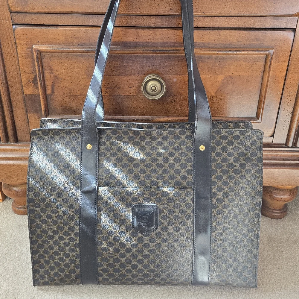 Celine Black and Brown Tote Bag - Picture 2 of 9